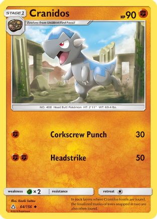 Cranidos (64/156) [Sun & Moon: Ultra Prism] Reverse Holofoil