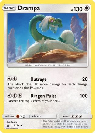 Drampa (117/156) [Sun & Moon: Ultra Prism] Reverse Holofoil