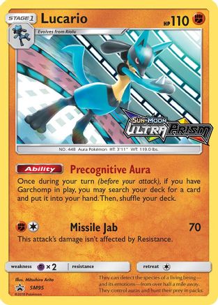 Lucario (SM95) (Prerelease Promo) [Sun & Moon: Black Star Promos] Holofoil