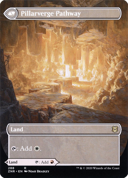 Needleverge Pathway // Pillarverge Pathway (Borderless Alternate Art) [Zendikar Rising] Foil