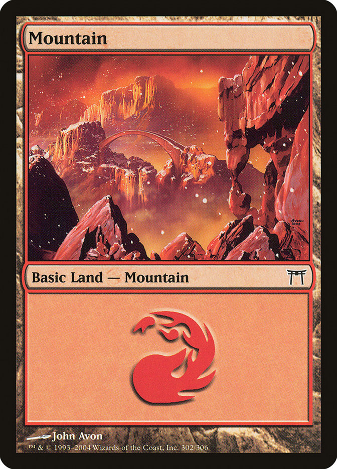 Mountain (302) [Champions of Kamigawa] Foil