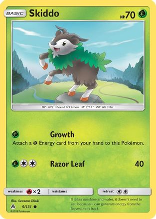 Skiddo (9/131) [Sun & Moon: Forbidden Light] Reverse Holofoil