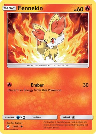Fennekin (14/131) [Sun & Moon: Forbidden Light] Reverse Holofoil