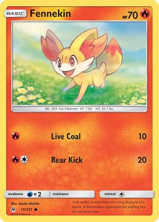 Fennekin (15/131) [Sun & Moon: Forbidden Light] Reverse Holofoil