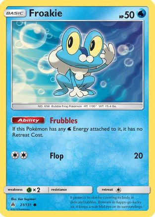 Froakie (21/131) [Sun & Moon: Forbidden Light] Reverse Holofoil