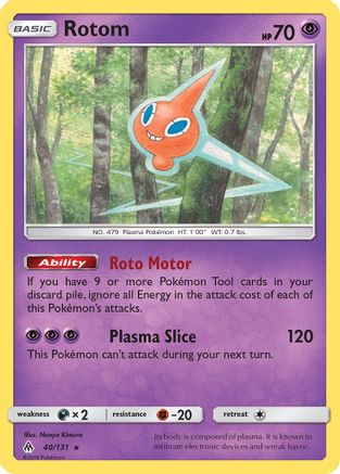 Rotom (40/131) [Sun & Moon: Forbidden Light] Reverse Holofoil