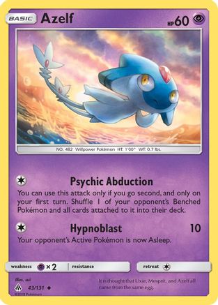 Azelf (43/131) [Sun & Moon: Forbidden Light] Reverse Holofoil