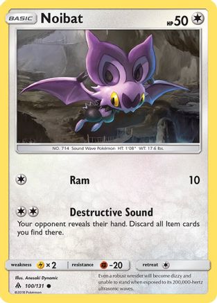 Noibat (100/131) [Sun & Moon: Forbidden Light] Reverse Holofoil