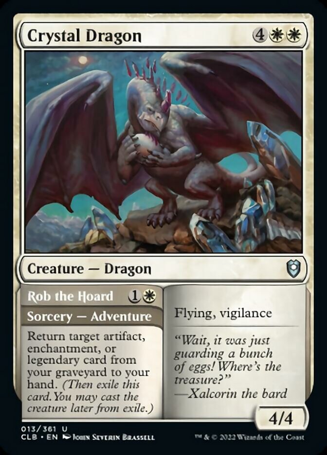Crystal Dragon // Rob the Hoard [Commander Legends: Battle for Baldur's Gate] Foil