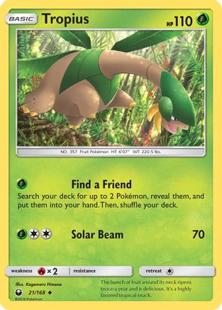 Tropius (21/168) [Sun & Moon: Celestial Storm] Reverse Holofoil
