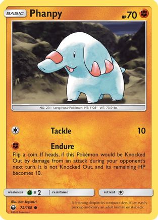 Phanpy (72/168) [Sun & Moon: Celestial Storm] Reverse Holofoil