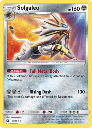 Solgaleo (99/168) [Sun & Moon: Celestial Storm] Reverse Holofoil