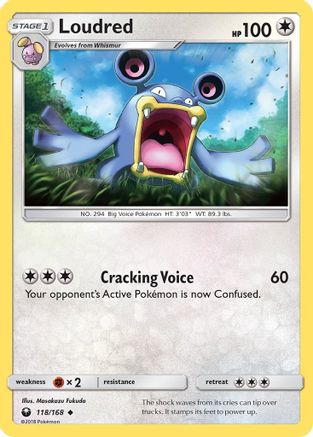 Loudred (118/168) [Sun & Moon: Celestial Storm] Reverse Holofoil