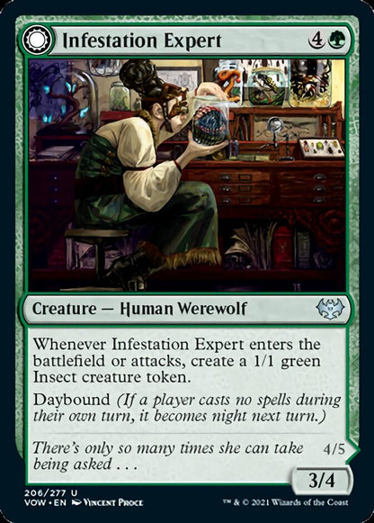 Infestation Expert // Infested Werewolf [Innistrad: Crimson Vow] Foil