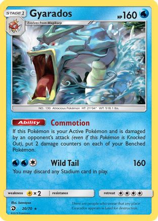 Gyarados (20/70) [Sun & Moon: Dragon Majesty] Reverse Holofoil