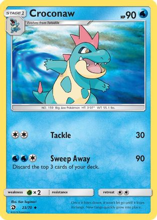 Croconaw (23/70) [Sun & Moon: Dragon Majesty] Reverse Holofoil