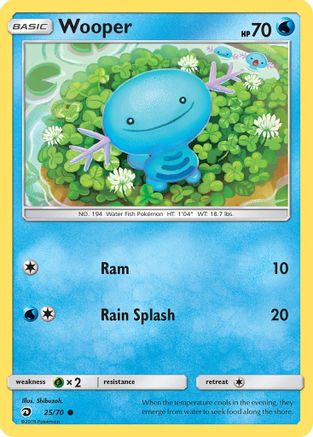 Wooper (25/70) [Sun & Moon: Dragon Majesty] Reverse Holofoil