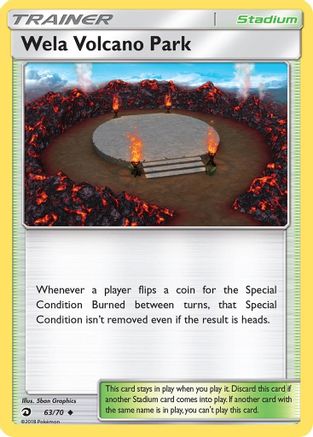 Wela Volcano Park (63/70) [Sun & Moon: Dragon Majesty] Reverse Holofoil