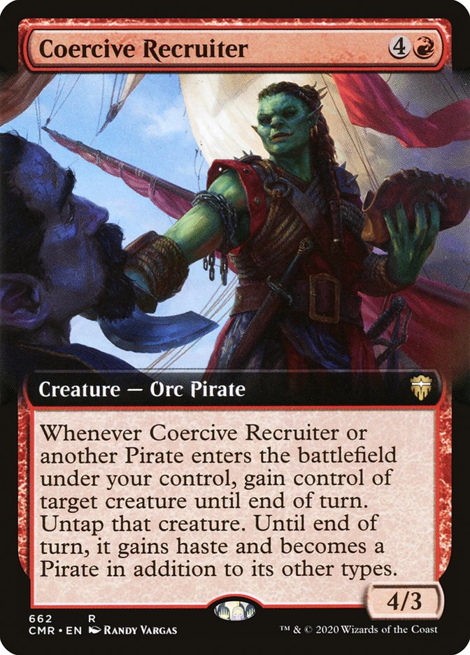 Coercive Recruiter (Extended Art) [Commander Legends] Foil