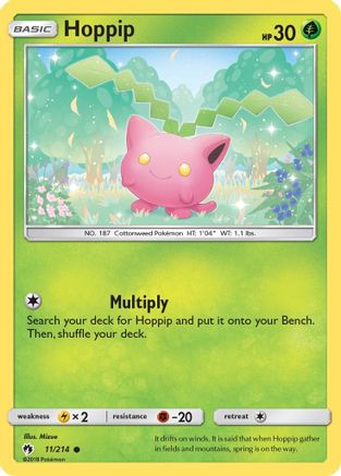 Hoppip (11/214) [Sun & Moon: Lost Thunder] Reverse Holofoil