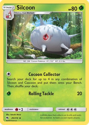 Silcoon (25/214) [Sun & Moon: Lost Thunder] Reverse Holofoil