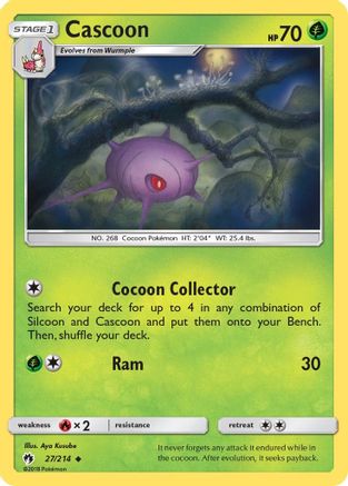 Cascoon (27/214) [Sun & Moon: Lost Thunder] Reverse Holofoil
