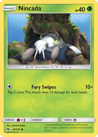 Nincada (29/214) [Sun & Moon: Lost Thunder] Reverse Holofoil