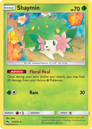 Shaymin (33/214) [Sun & Moon: Lost Thunder] Reverse Holofoil