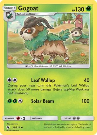 Gogoat (36/214) [Sun & Moon: Lost Thunder] Reverse Holofoil