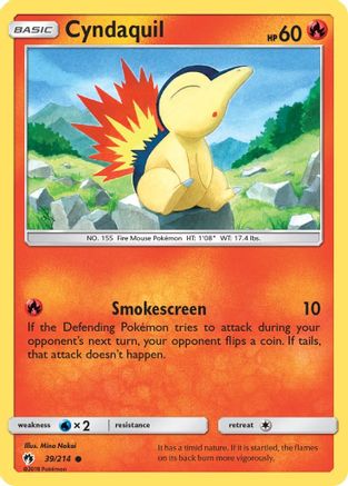 Cyndaquil (39/214) [Sun & Moon: Lost Thunder] Reverse Holofoil