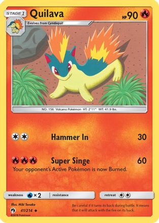 Quilava (41/214) [Sun & Moon: Lost Thunder] Reverse Holofoil