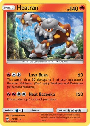 Heatran (48/214) [Sun & Moon: Lost Thunder] Reverse Holofoil