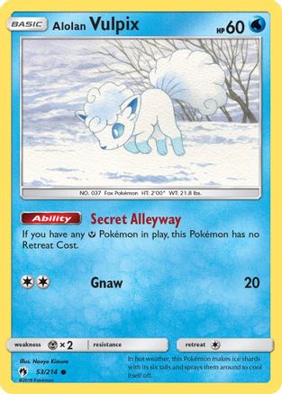 Alolan Vulpix (53/214) [Sun & Moon: Lost Thunder] Reverse Holofoil