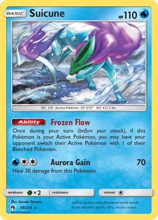 Suicune (59/214) [Sun & Moon: Lost Thunder] Reverse Holofoil