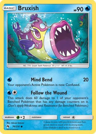 Bruxish (70/214) [Sun & Moon: Lost Thunder] Reverse Holofoil