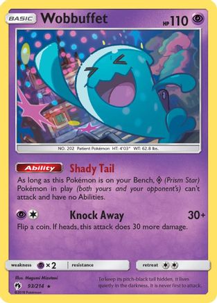 Wobbuffet (93/214) [Sun & Moon: Lost Thunder] Reverse Holofoil