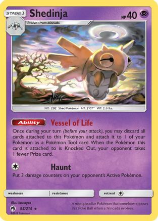 Shedinja (95/214) [Sun & Moon: Lost Thunder] Reverse Holofoil