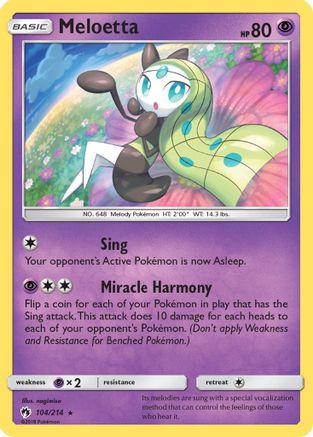 Meloetta (104/214) [Sun & Moon: Lost Thunder] Reverse Holofoil