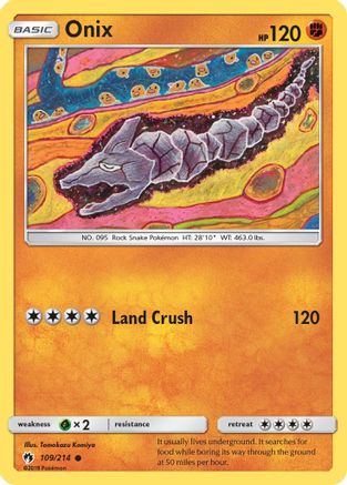 Onix (109/214) [Sun & Moon: Lost Thunder] Reverse Holofoil