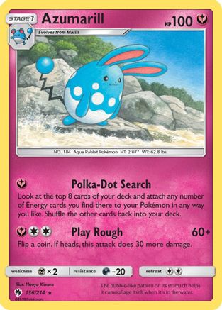 Azumarill (136/214) [Sun & Moon: Lost Thunder] Reverse Holofoil