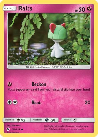 Ralts (139/214) [Sun & Moon: Lost Thunder] Reverse Holofoil