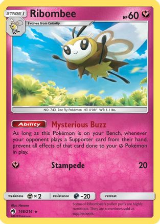 Ribombee (146/214) [Sun & Moon: Lost Thunder] Reverse Holofoil