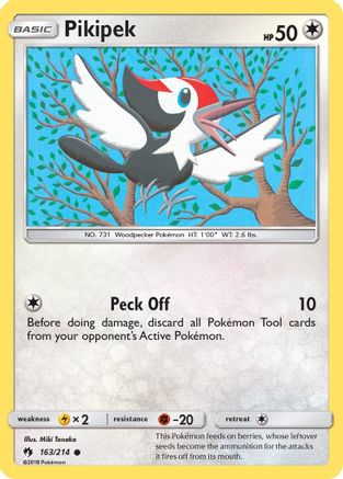 Pikipek (163/214) [Sun & Moon: Lost Thunder] Reverse Holofoil