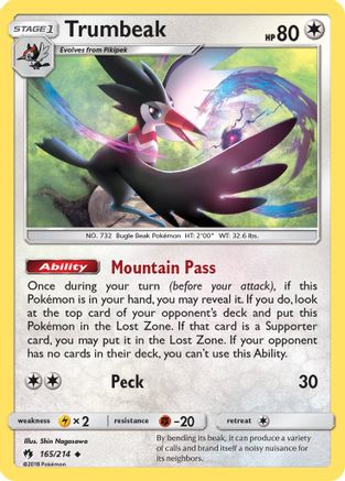 Trumbeak (165/214) [Sun & Moon: Lost Thunder] Reverse Holofoil