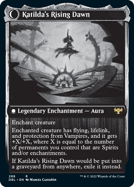 Katilda, Dawnhart Martyr // Katilda's Rising Dawn [Innistrad: Double Feature] Foil