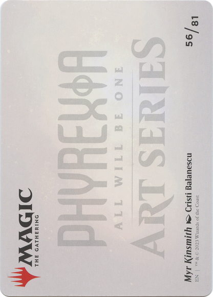 Myr Kinsmith // Myr Kinsmith  [Phyrexia: All Will Be One Art Series] (Borderless) Foil
