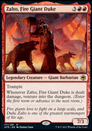Zalto, Fire Giant Duke (Promo Pack) [Dungeons & Dragons: Adventures in the Forgotten Realms Promos] Foil