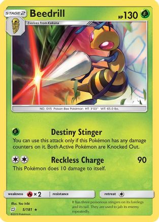 Beedrill (5/181) [Sun & Moon: Team Up] Reverse Holofoil