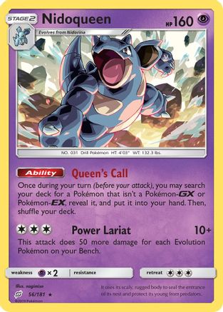 Nidoqueen (56/181) [Sun & Moon: Team Up] Reverse Holofoil