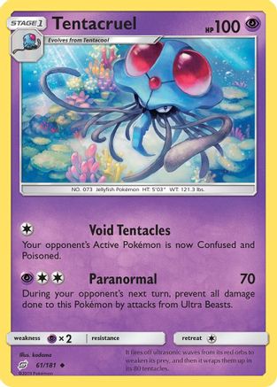 Tentacruel (61/181) [Sun & Moon: Team Up] Reverse Holofoil
